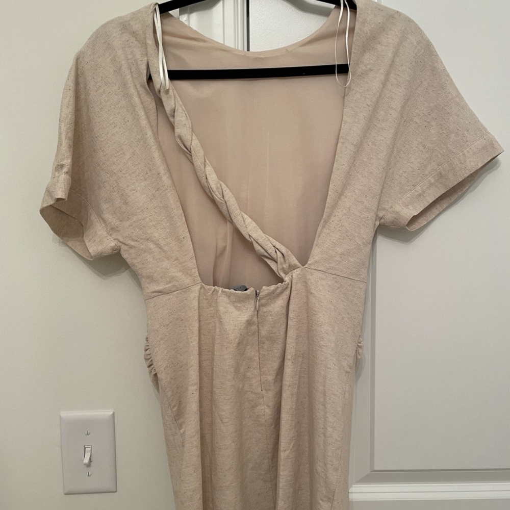 Zara Tan/Cream Dress - Picture 2 of 3